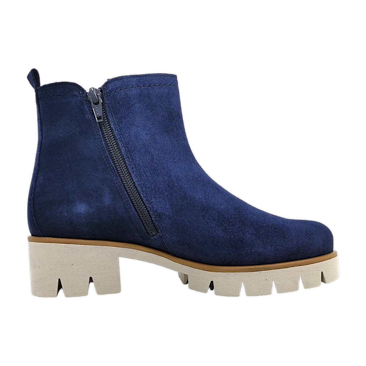 Gabor Damenschuhe Reißverschluss Stiefelette Blau Freizeit (36 marine, Größe 39 EU)
