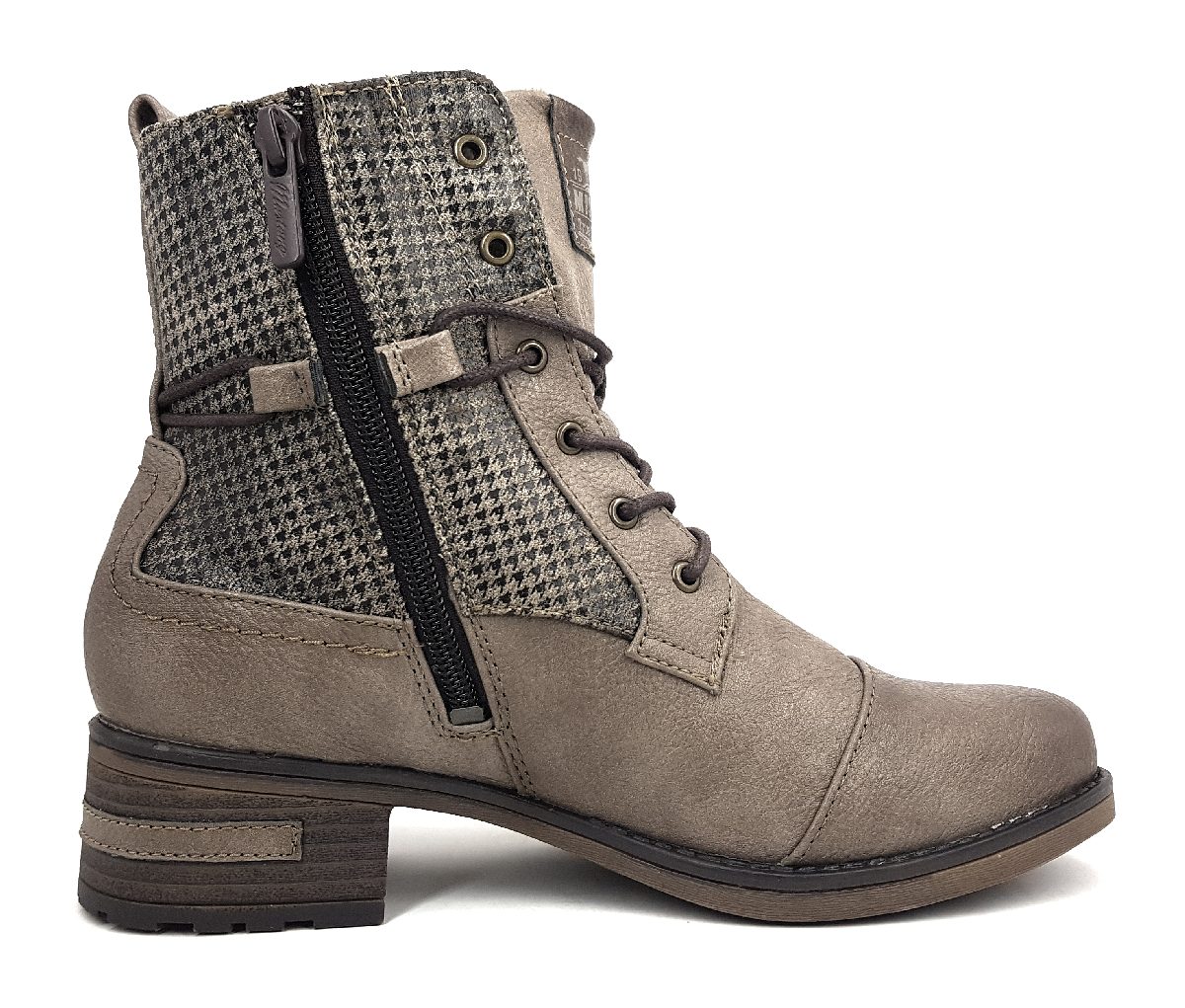 Mustang Damenschuhe Stiefeletten Schnürer Braun Freizeit (318 Taupe, Größe 37 EU)