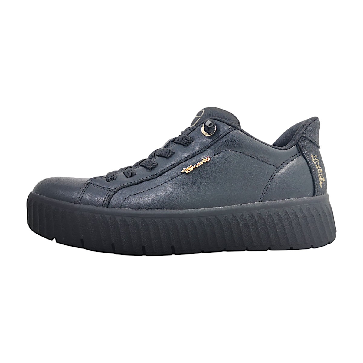 Tamaris Comfort Damenschuhe Schnürschuhe Schwarz Freizeit