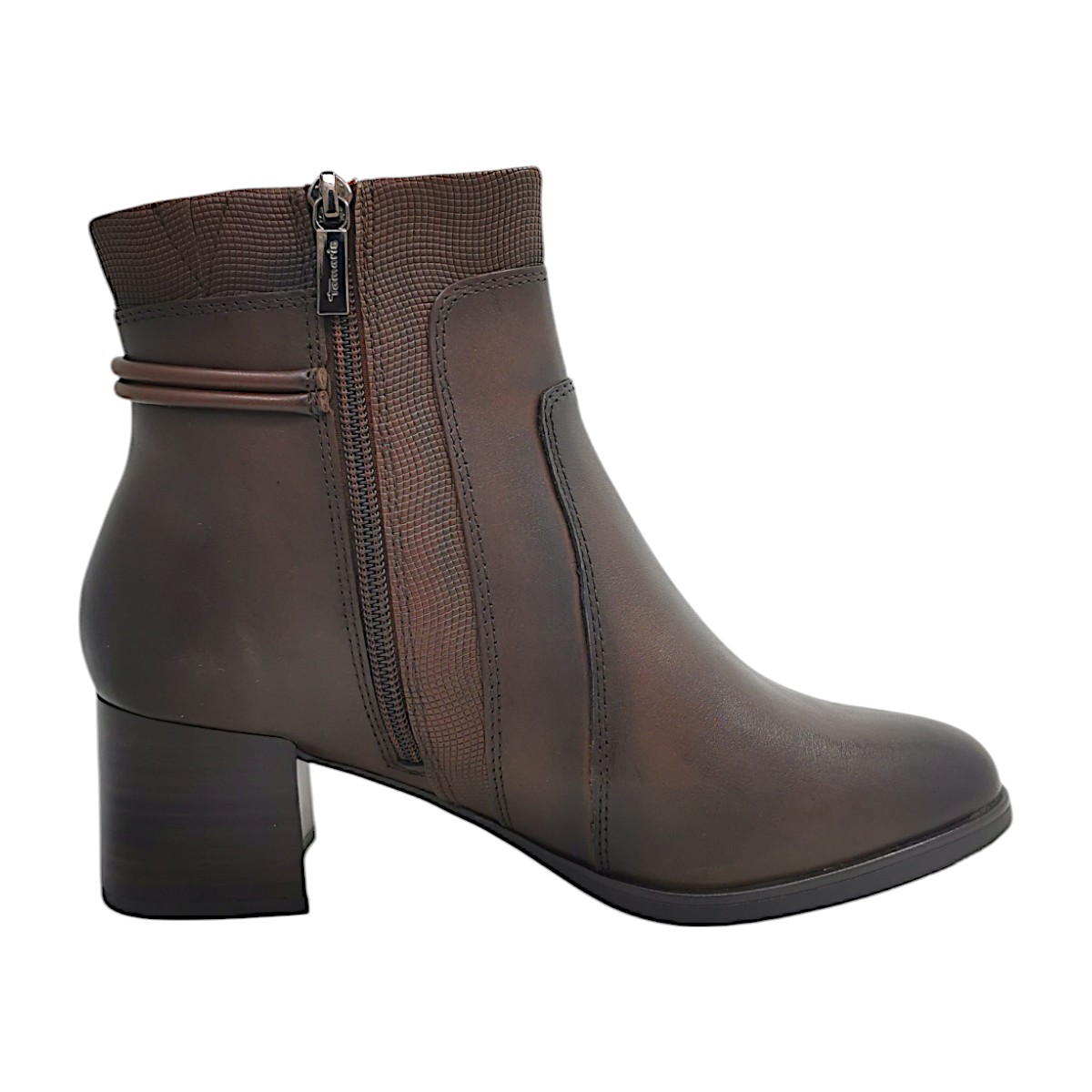 Tamaris Comfort Damenschuhe Stiefeletten Reißverschluss Braun Freizeit (328 chestnut, Größe 36 EU)