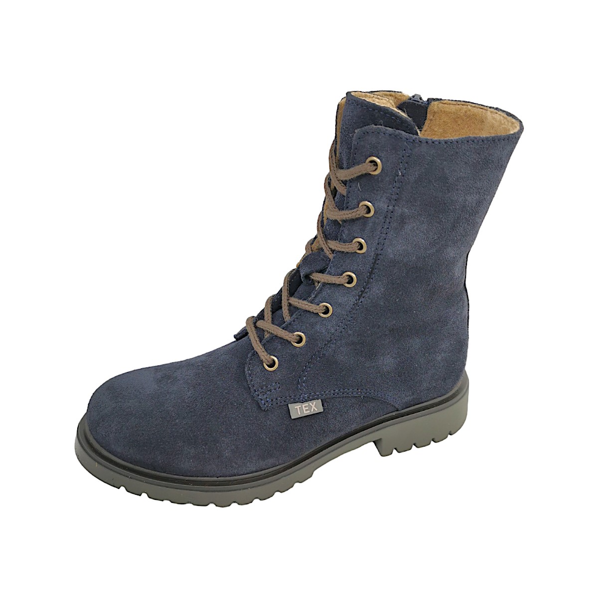 Sabalin Kinderschuhe Mädchen Schnürstiefel Winterstiefel Blau Freizeit (blue, Größe 35 EU)