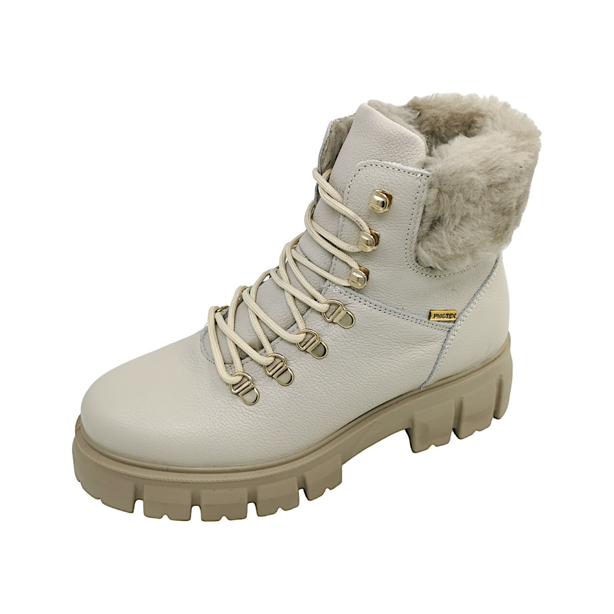 Imac SORAYA Damenschuhe Stiefel Schnürer Beige Freizeit