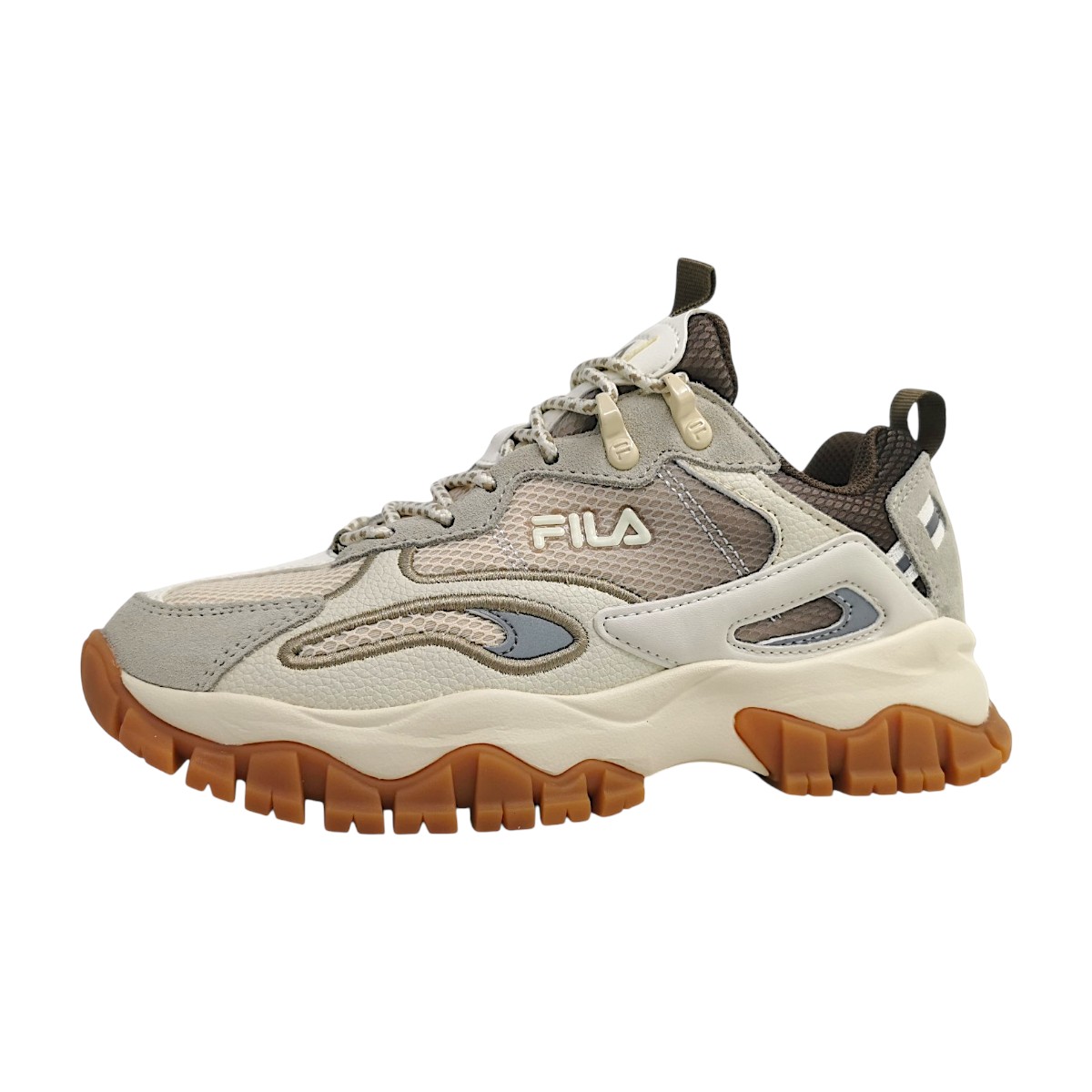 Fila Ray Tracer TR2 Sportschuhe Damen Sneaker sportlicher Schnürer Beige Freizeit