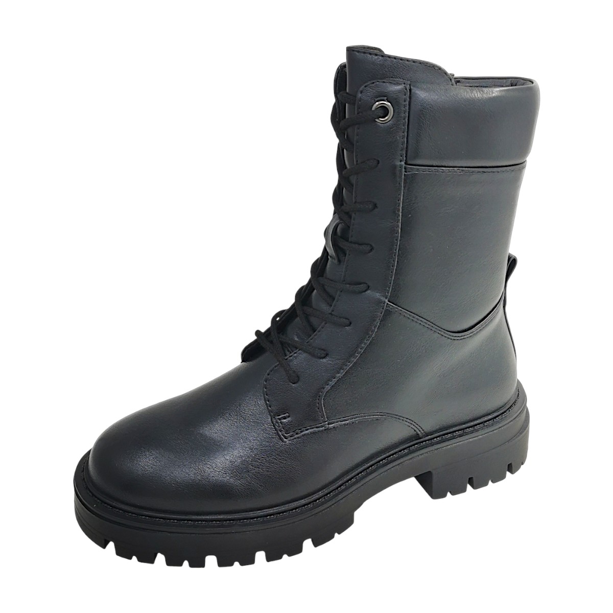 Taxi Damenschuhe Reißverschluss Schnürstiefel Schwarz Freizeit (Black, Größe 36 EU)
