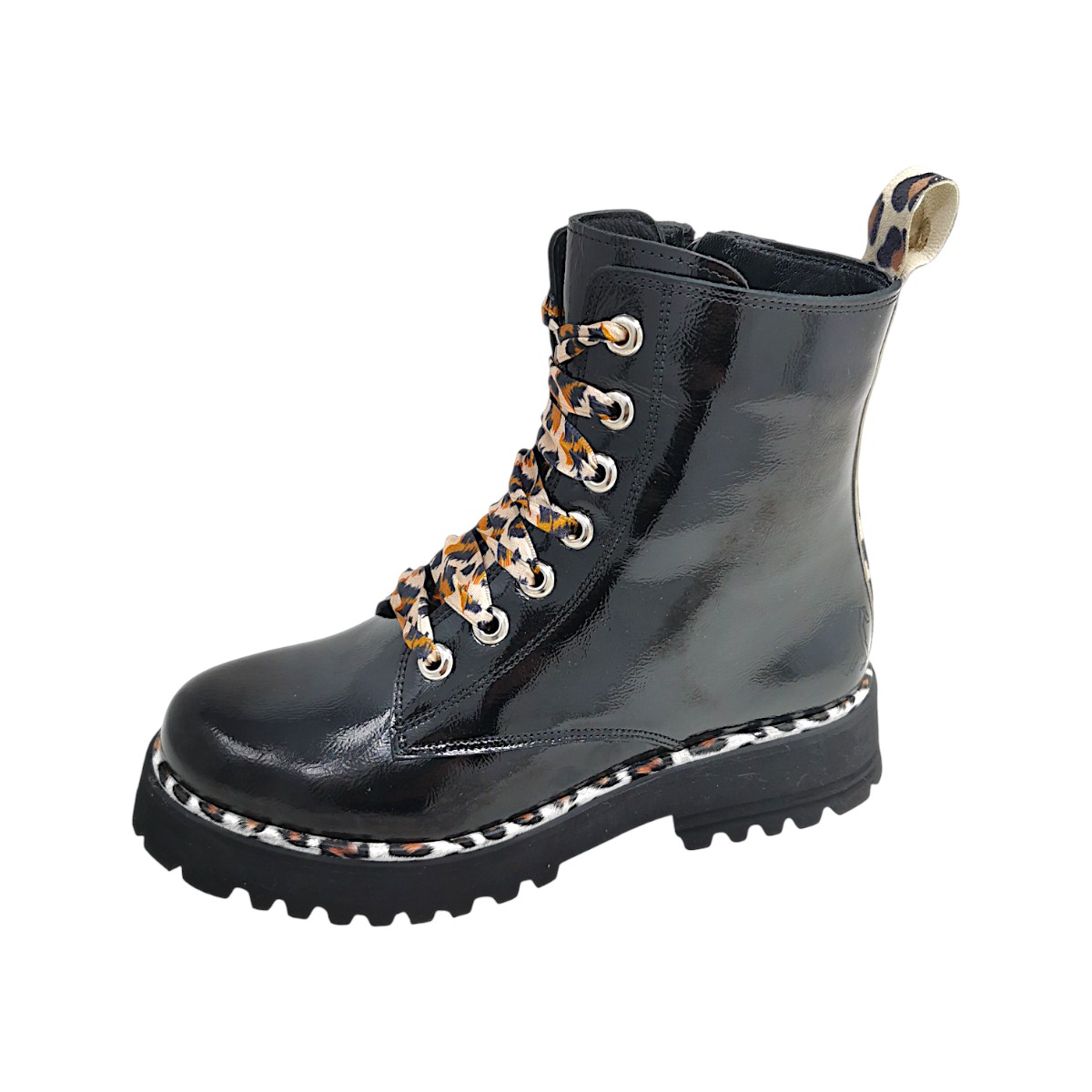 2 Go Fashion Damenschuhe Schnürstiefel Schwarz Freizeit (Schwarz Lack 902, Größe 41 EU)