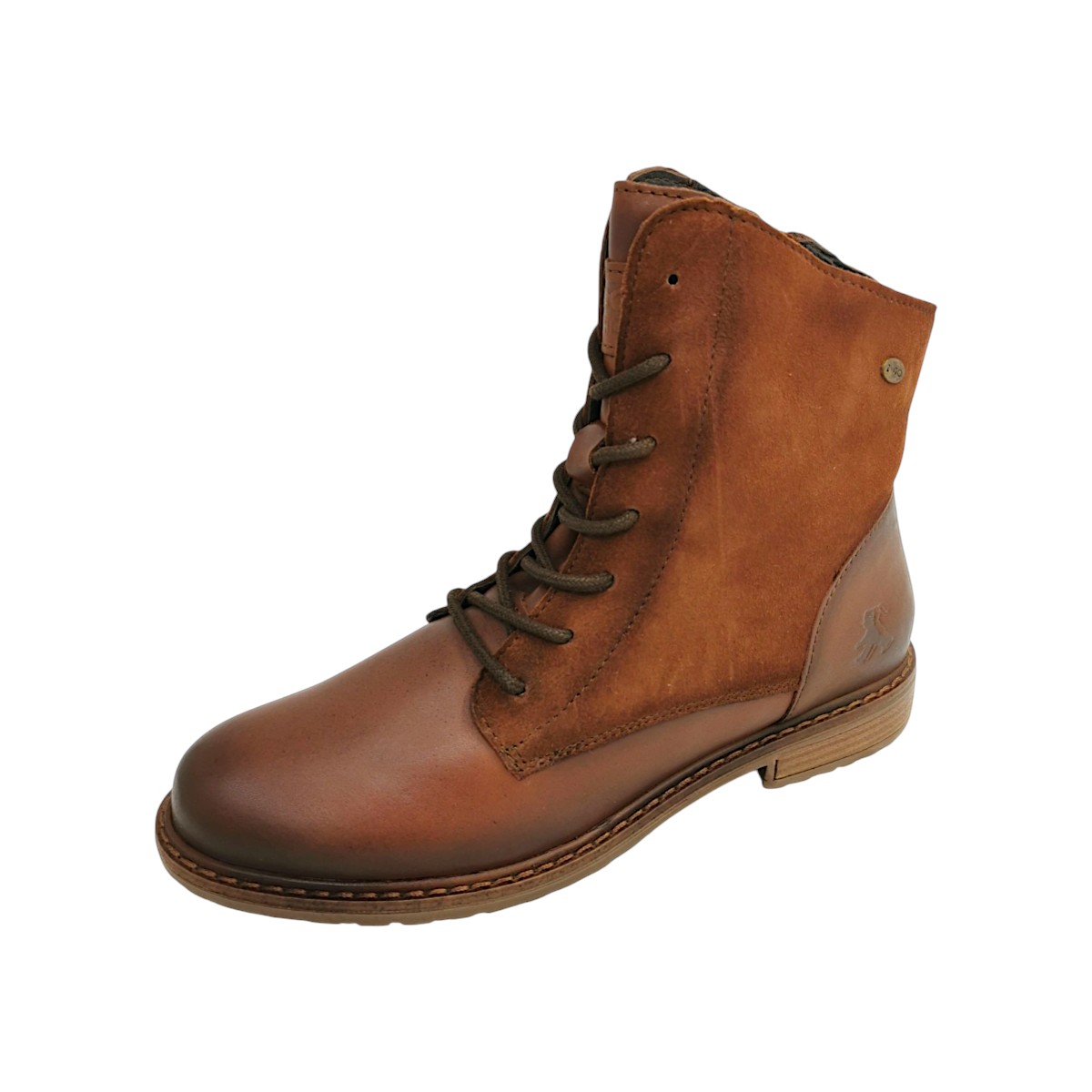 2 Go Fashion Damenschuhe Schnürstiefel Braun Freizeit
