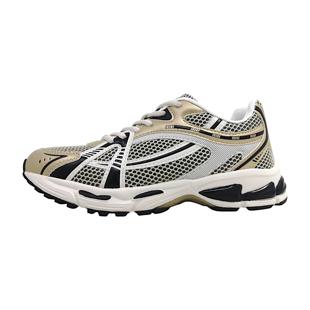 Monshoe Damenschuhe Sportschuh Gold Freizeit