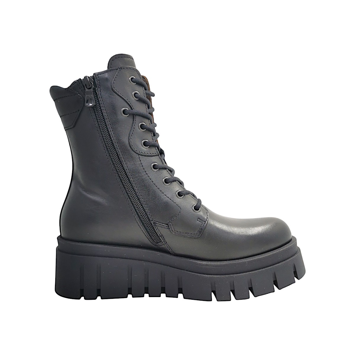 Nero Giardini Damenschuhe Schnürstiefel Schwarz Freizeit (Nero 100, Größe 38 EU)
