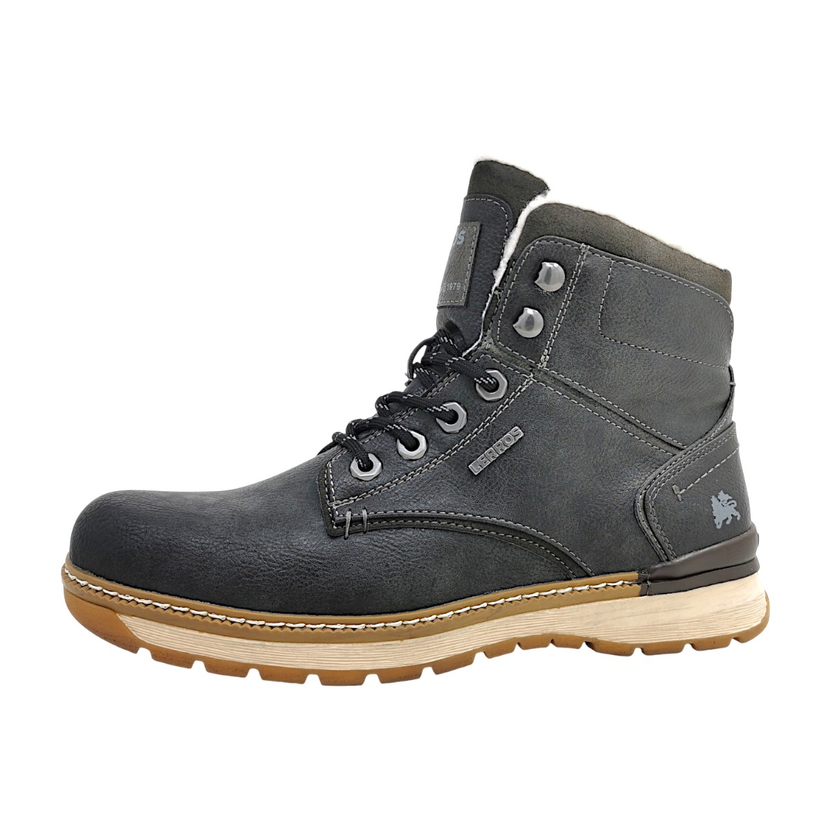 Lerros Herrenschuhe Warmfutter Schnürstiefel Grau Freizeit