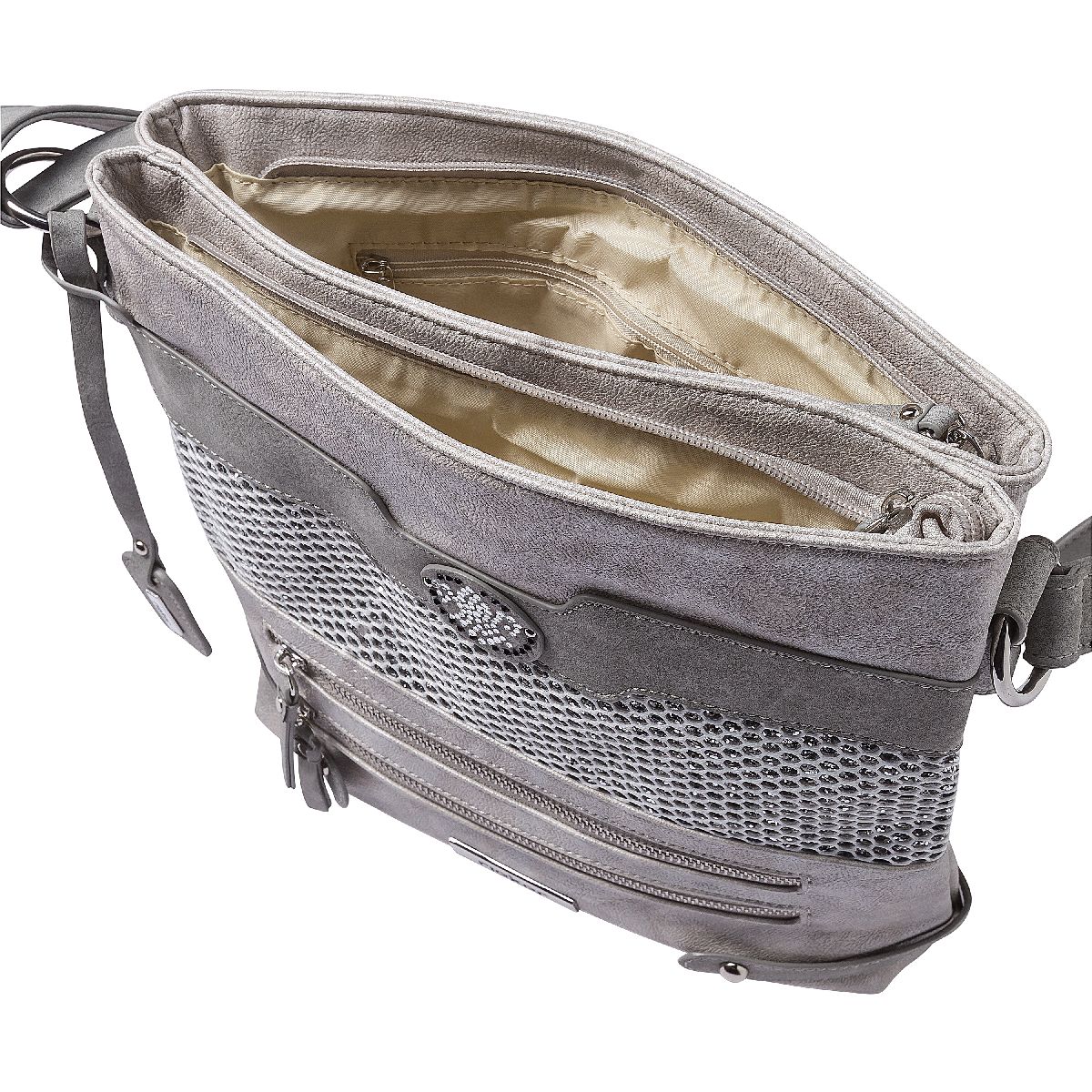Rieker Damenaccessoires Accessoires Taschen Tasche Beige Freizeit (weiß-silber 40, Größe OneSize)