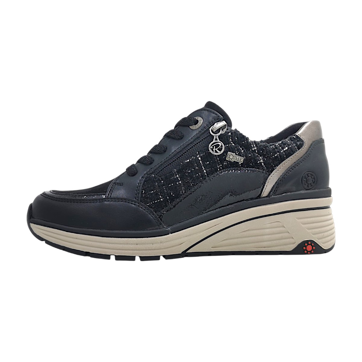 Relife Damenschuhe Schnürschuhe Sportive sportlicher Schnürer Schwarz Freizeit (black 001, Gr. 1:36)