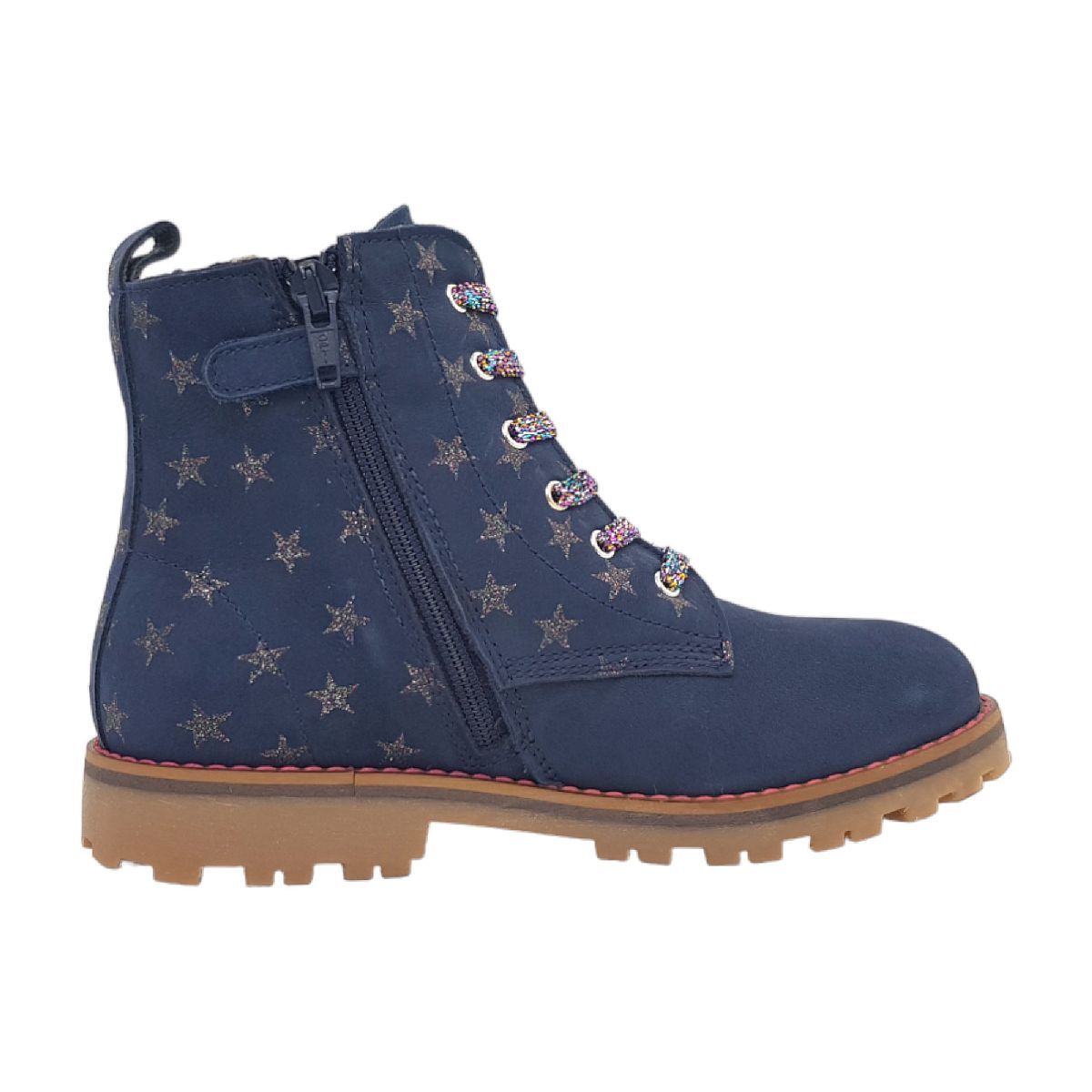 Micio Kinderschuhe Mädchen Schnürstiefel Blau Freizeit (LB Navy, Größe 33 EU)