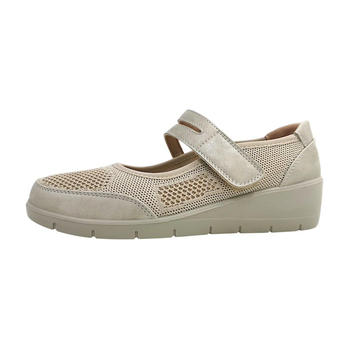 Becker Damenschuhe Halbschuhe Slipper Ballerina Beige Freizeit
