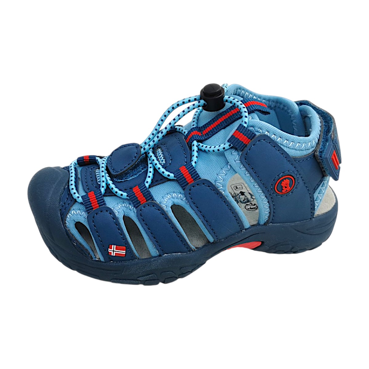 Trollkids Kvalvika Sandal 194-152 Blau dolphin blue/spicy red