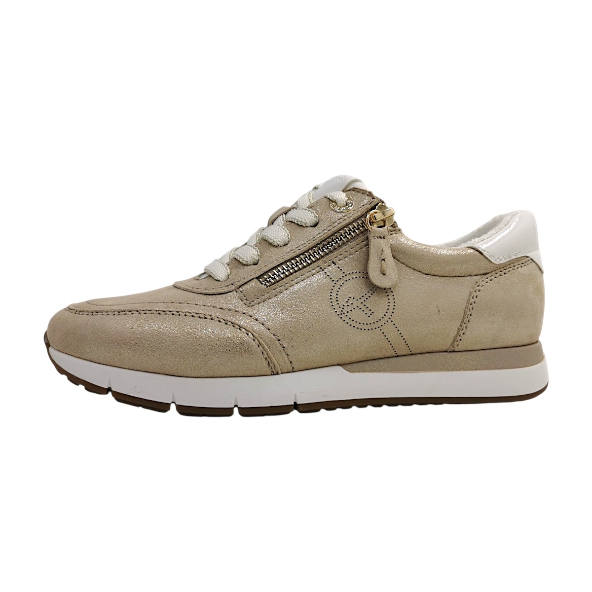 Tamaris Comfort Damenschuhe Schnürschuhe Sportive Gold Freizeit