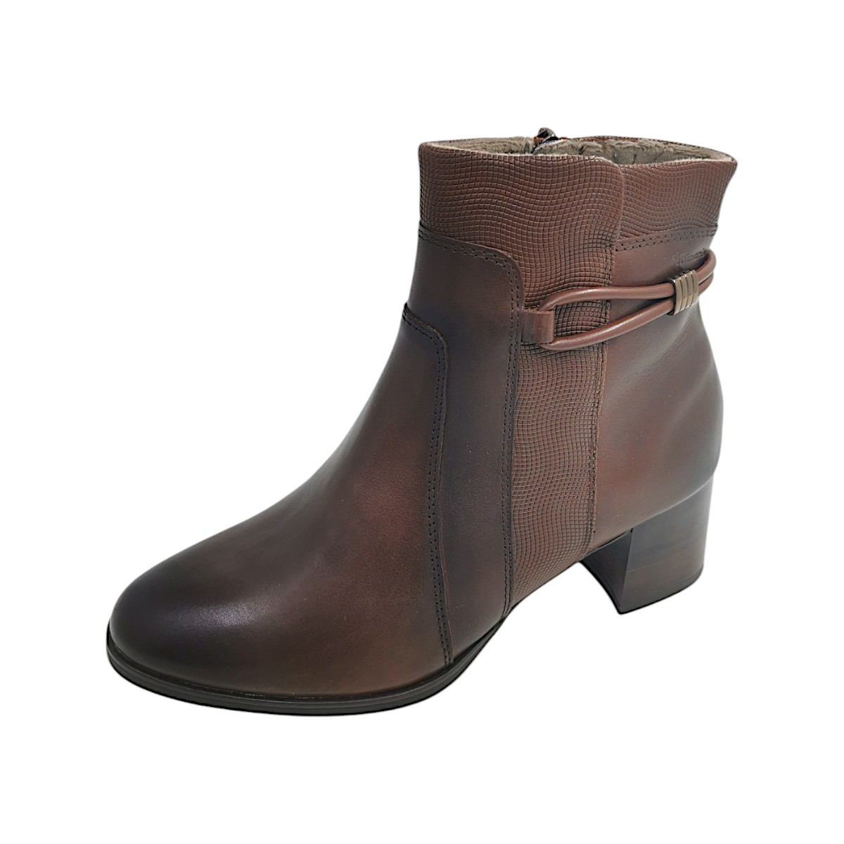 Tamaris Comfort Damenschuhe Stiefeletten Reißverschluss Braun Freizeit (328 chestnut, Größe 36 EU)
