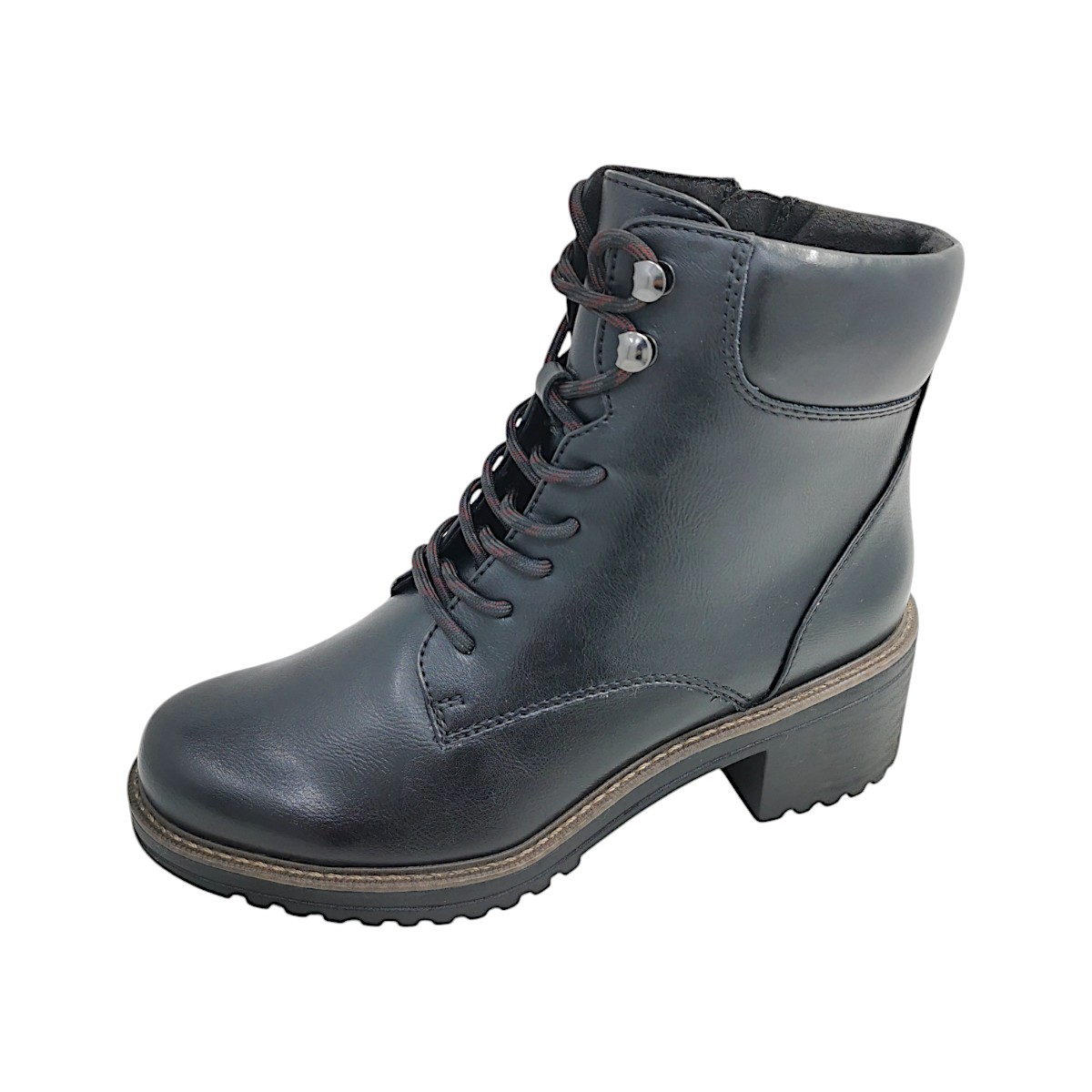 Marco Tozzi Damenschuhe Stiefeletten Schnürer Stiefel Schwarz Freizeit