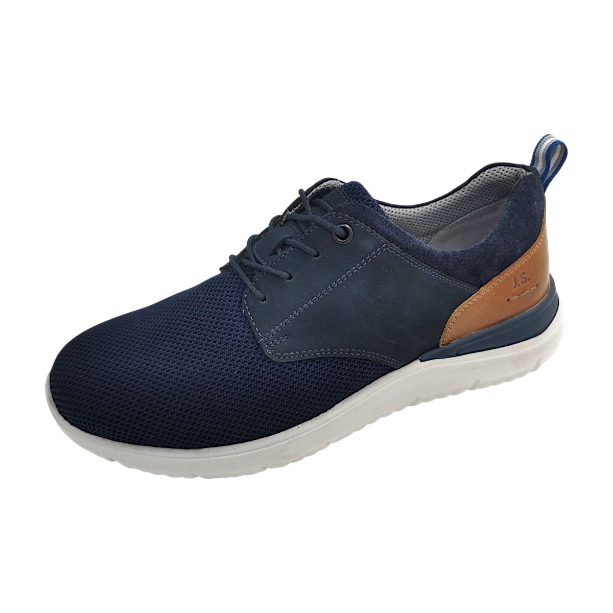 Josef Seibel Herrenschuhe Slipper sportlicher Schnürer Blau Freizeit (dunkelblau, Größe 45 EU)
