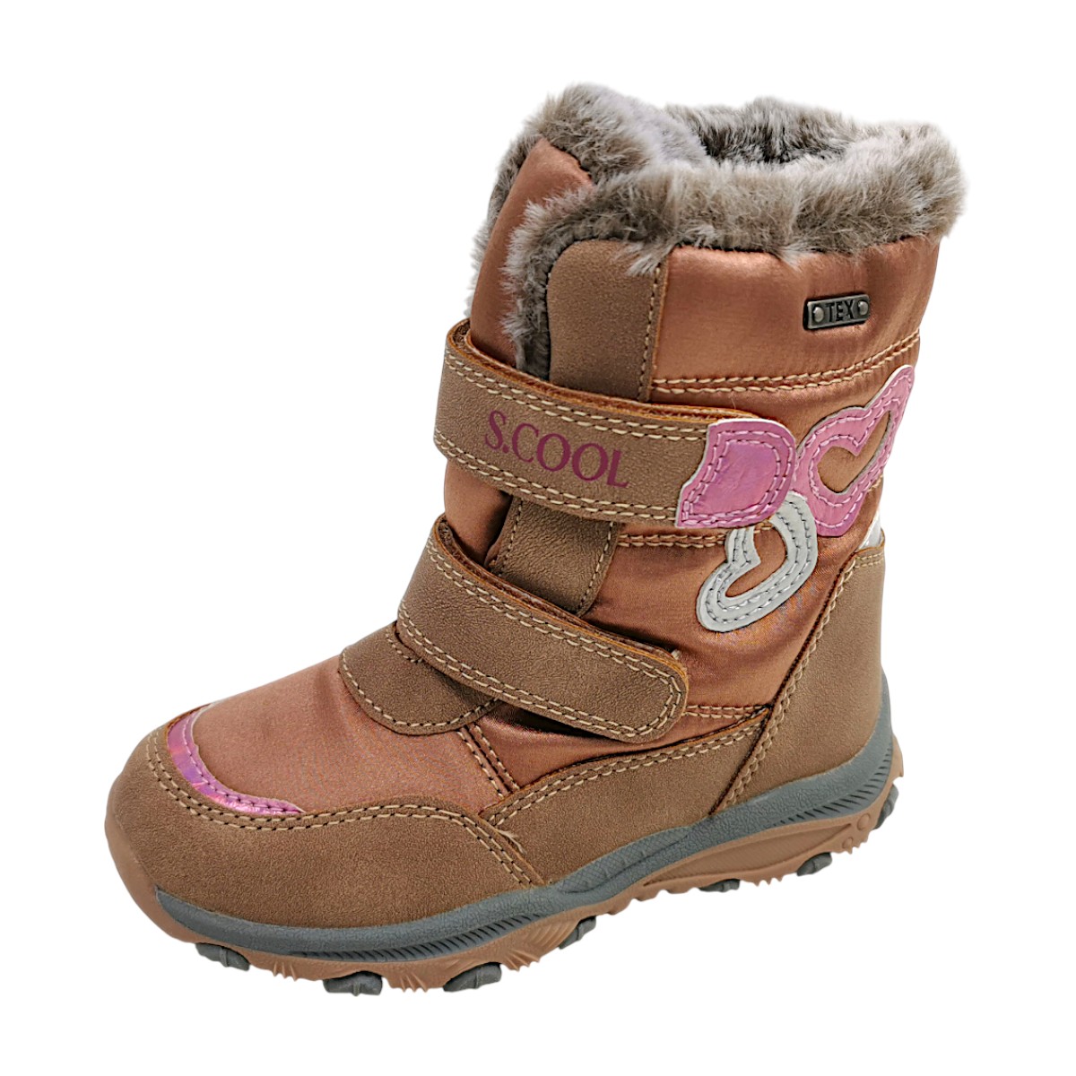 S.Cool Kinderschuhe Mädchen Winterstiefel Winterstiefel Rosa Freizeit (Rose 555, Größe 27 EU)