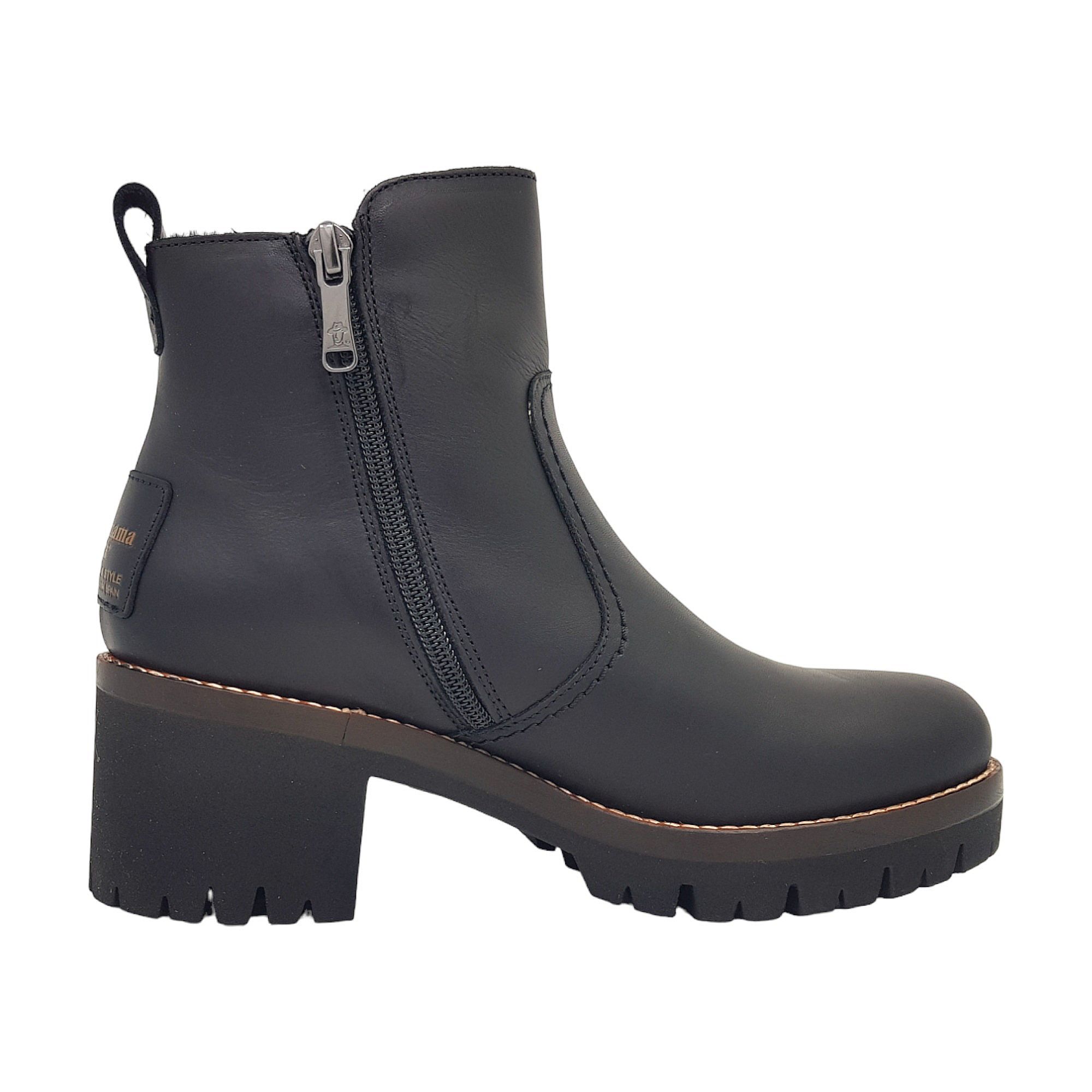 Panama Jack Damenschuhe Stiefel Reißverschluss Schwarz Freizeit (black, Größe 41 EU)