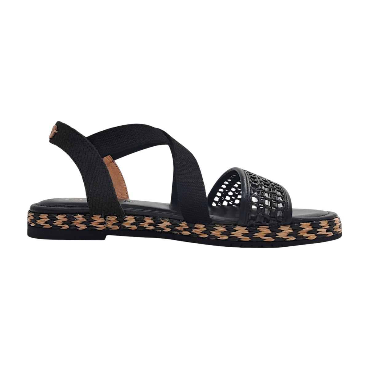 Tamaris Damenschuhe Sandalen Flach Schwarz Freizeit (black 0A1, Gr. 1:36)