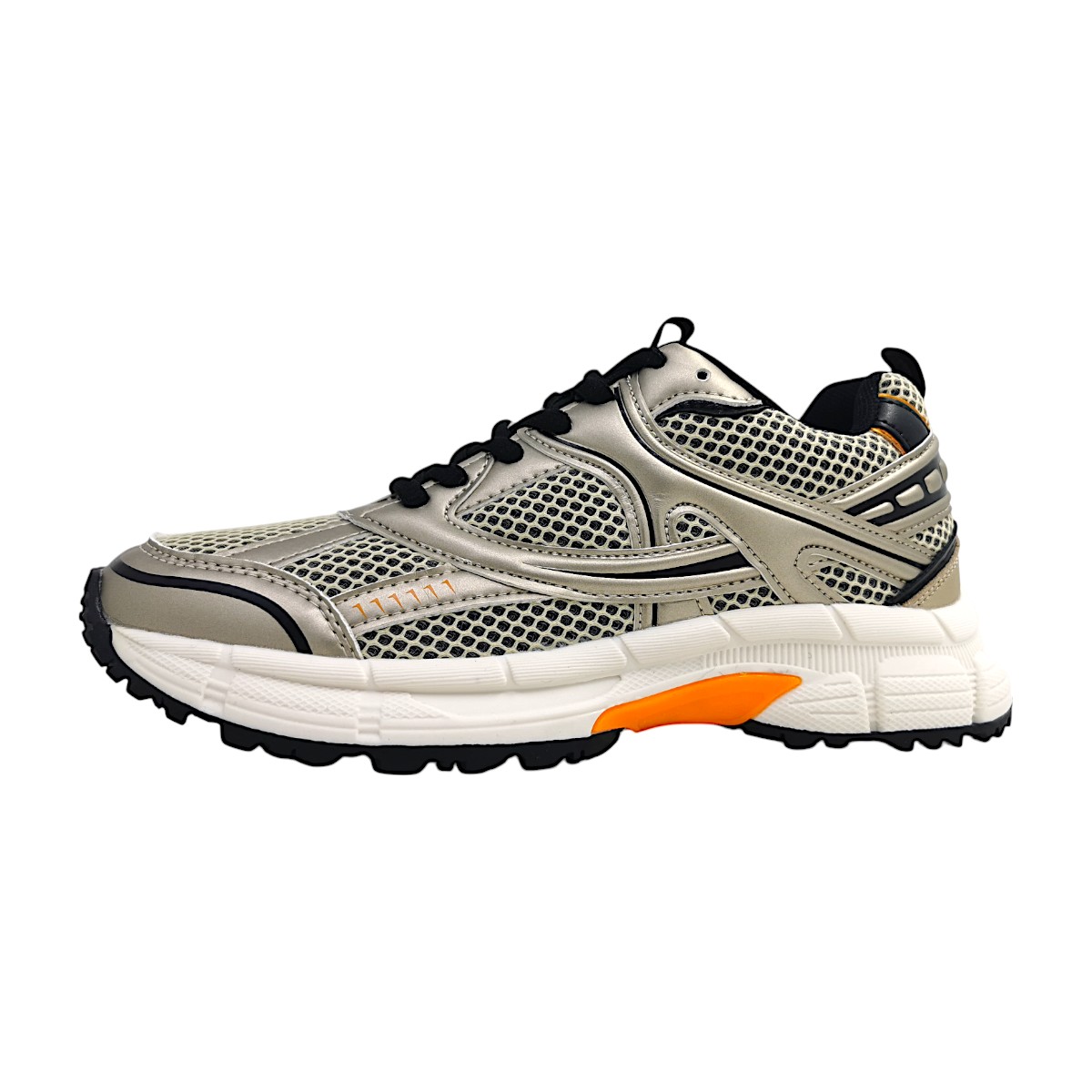 Monshoe Damenschuhe sportlicher Schnürer Gold