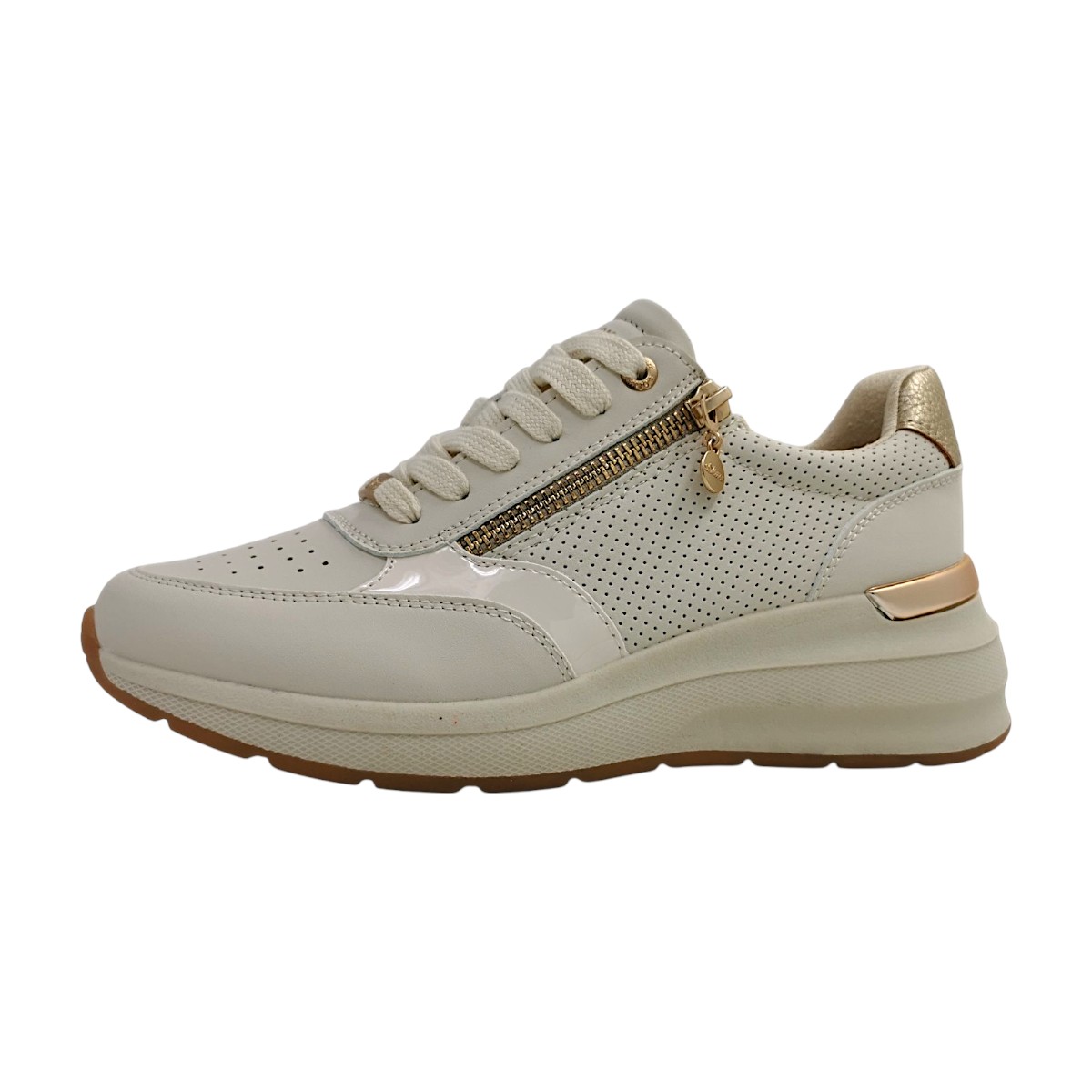 s.Oliver Damenschuhe Schnürschuhe Sportive Beige Sport