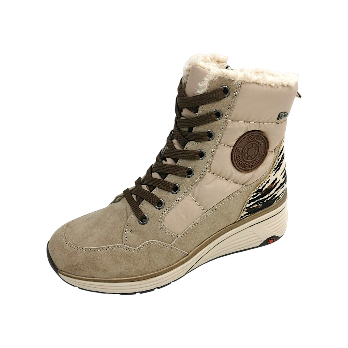 Relife Damenschuhe Schnürstiefel Grau Freizeit (stone 016, Gr. 1:36)