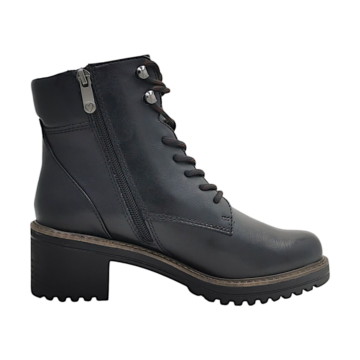 Marco Tozzi Damenschuhe Stiefeletten Schnürer Stiefel Schwarz Freizeit
