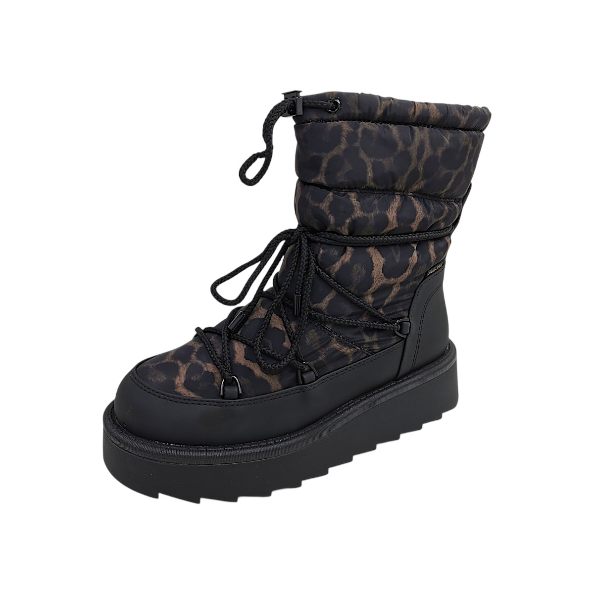 Tamaris Damenschuhe Gefüttert Winterstiefel Braun Freizeit (black/leo 090, Größe 42 EU)