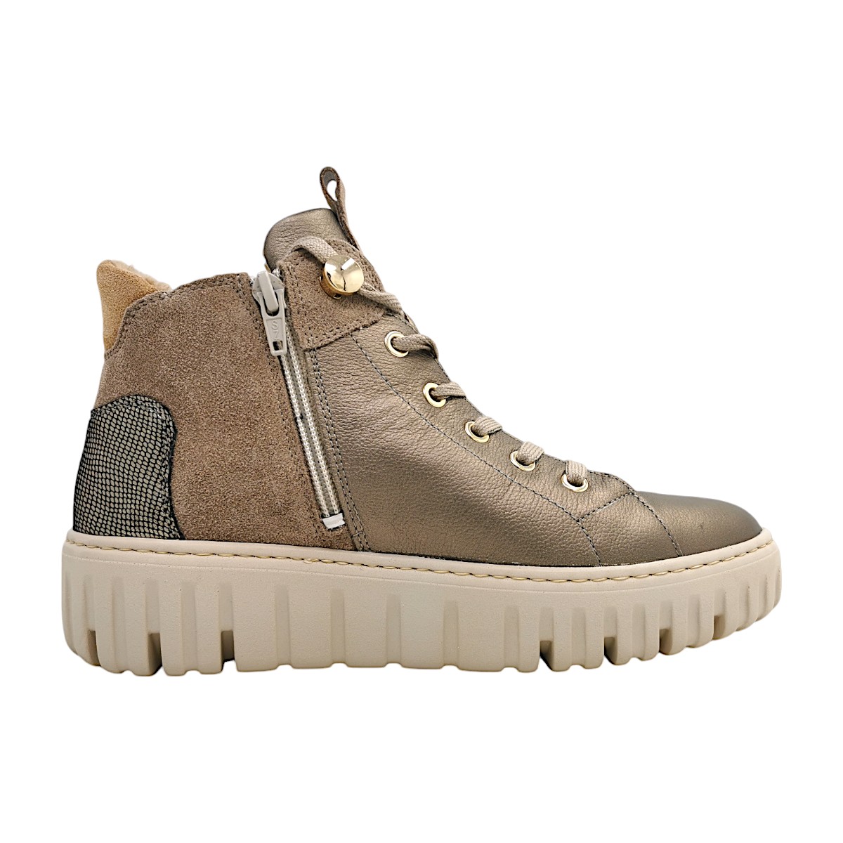Waldläufer H-Livia Damenschuhe Schnürer Stiefelette Braun Freizeit (212- Bronce/Nougat/Toffee, Größe 37 EU)