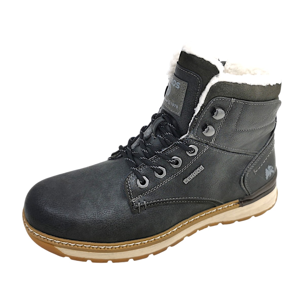 Lerros Herrenschuhe Warmfutter Schnürstiefel Grau Freizeit (graphit 259, Größe 41 EU)