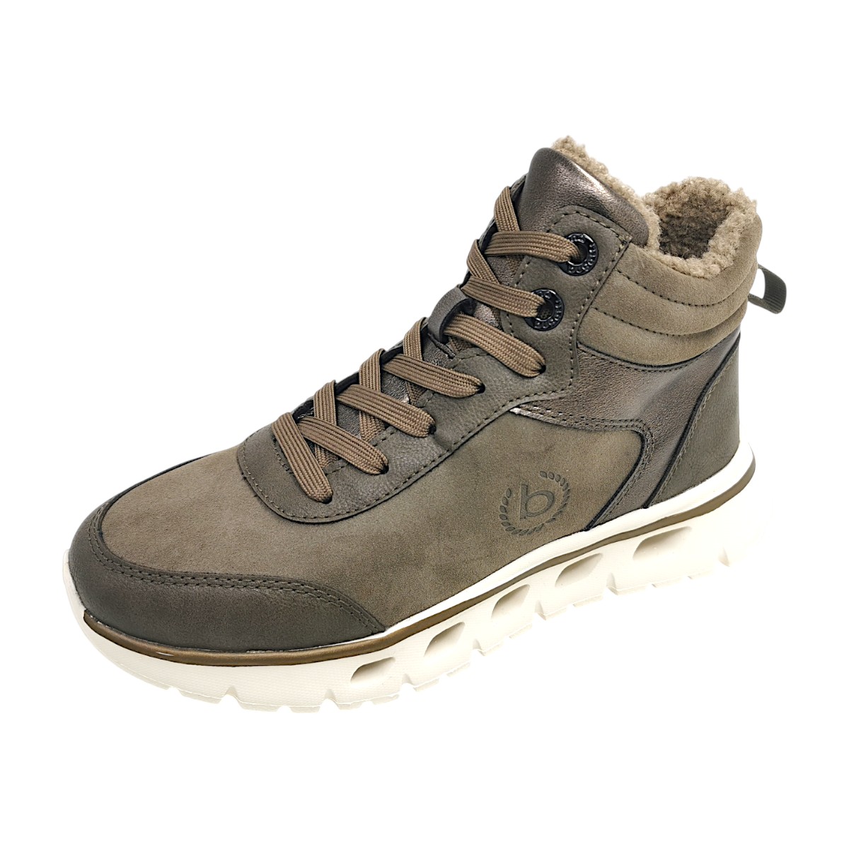 Bugatti Woman Nesaja Damenschuhe Schnürstiefel Grau Freizeit (Taupe/metallics 1490, Größe 37 EU)