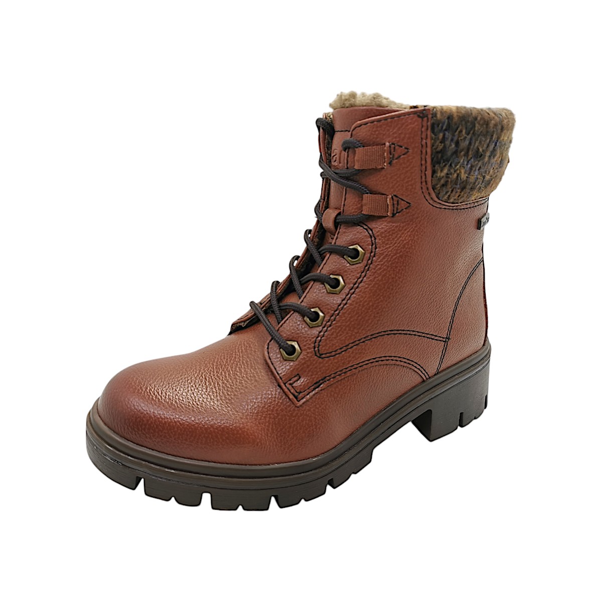 Jana Damenschuhe Stiefeletten Schnürer Braun Freizeit (305 cognac, Größe 38 EU)