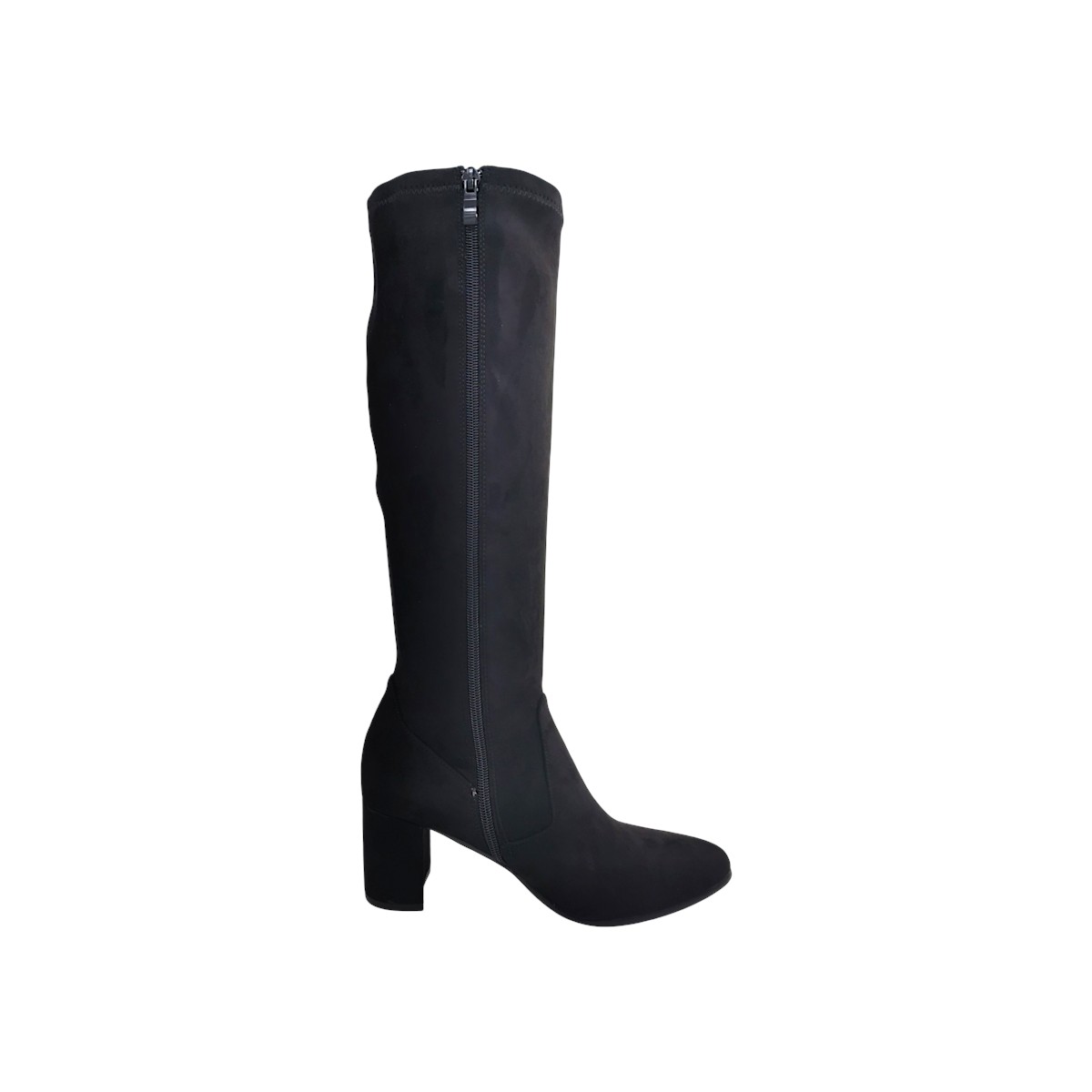 2 Go Fashion Damenschuhe Reißverschluss Schaftstiefel Schwarz Freizeit (schwarz 0009, Größe 38 EU)