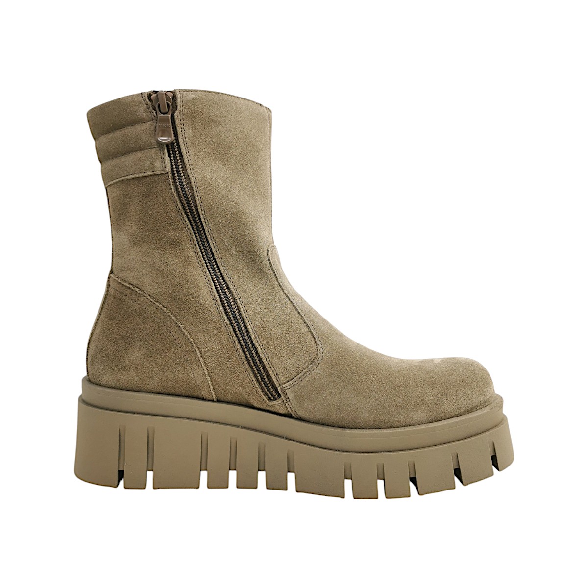 Nero Giardini Damenschuhe Stiefeletten Reißverschluss Beige Freizeit (Talpa 501, Größe 38 EU)