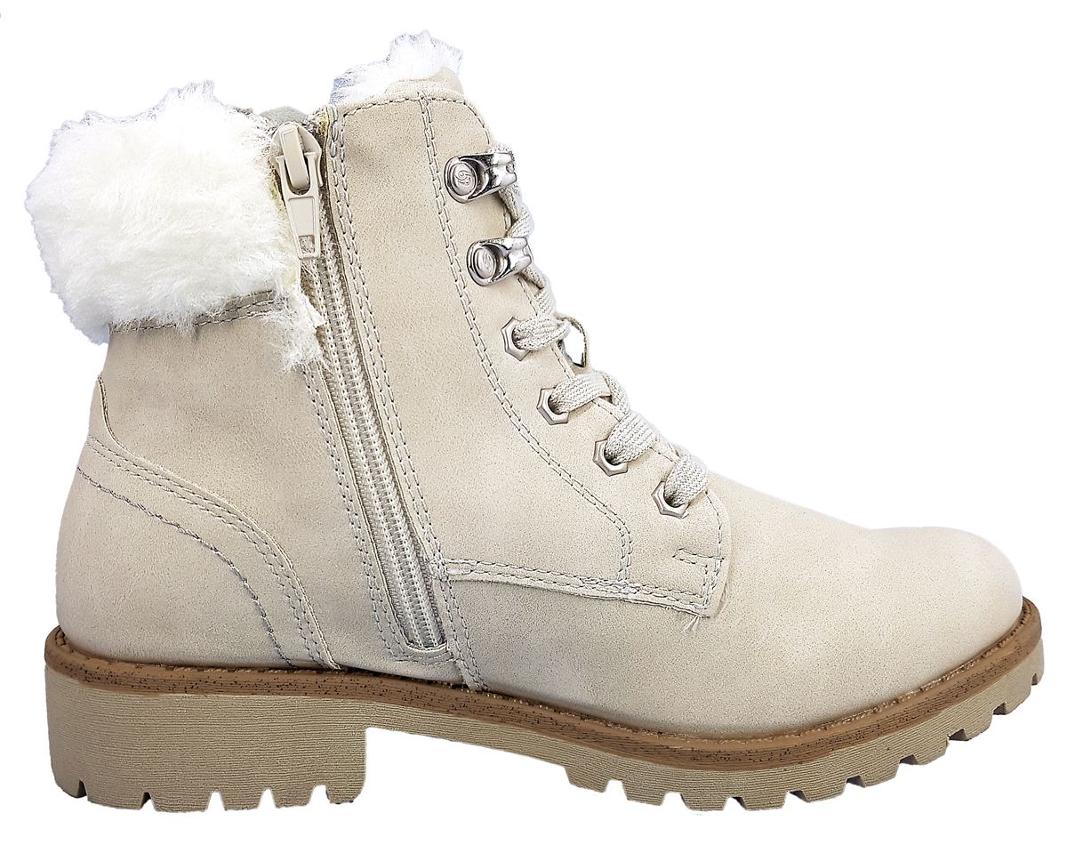 Dockers Damenschuhe Stiefel Schnürer Stiefel Weiß Freizeit (260 ice, Größe 41 EU)