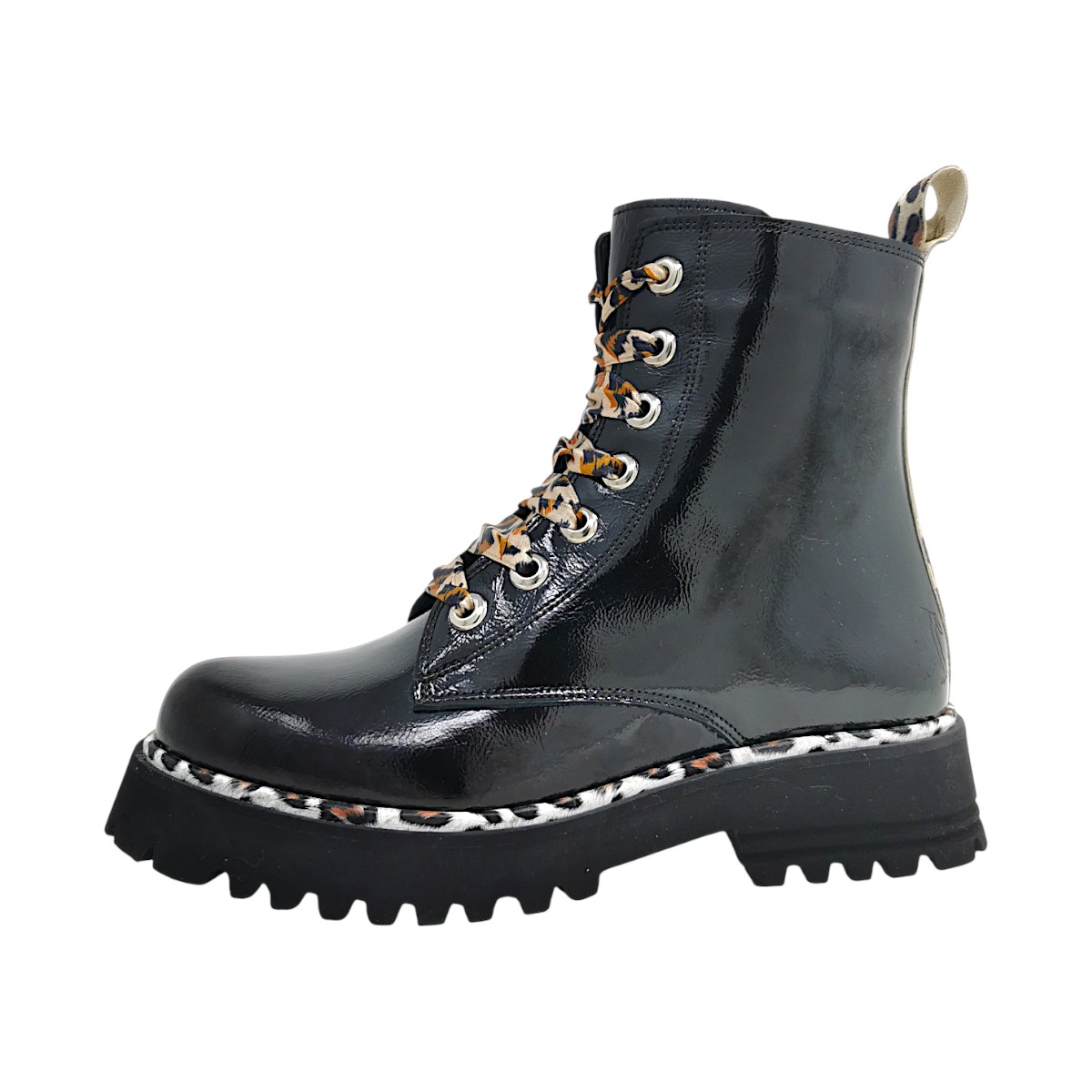 2 Go Fashion Damenschuhe Schnürstiefel Schwarz Freizeit