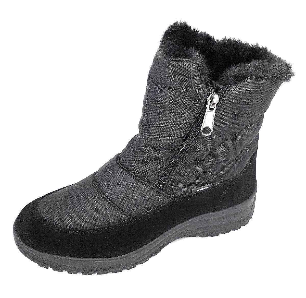 Skandia Damenschuhe Stiefel Gefüttert Boots Schwarz Freizeit