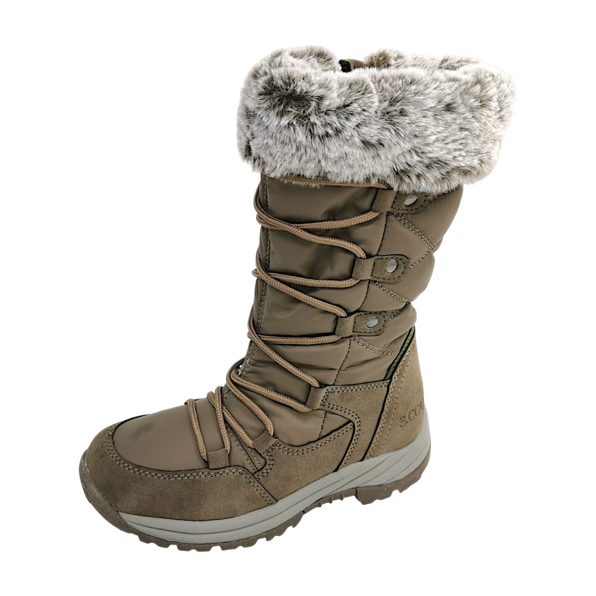 S.Cool Kinderschuhe Mädchen Winterstiefel Braun Freizeit (erde 308, Größe 34 EU)