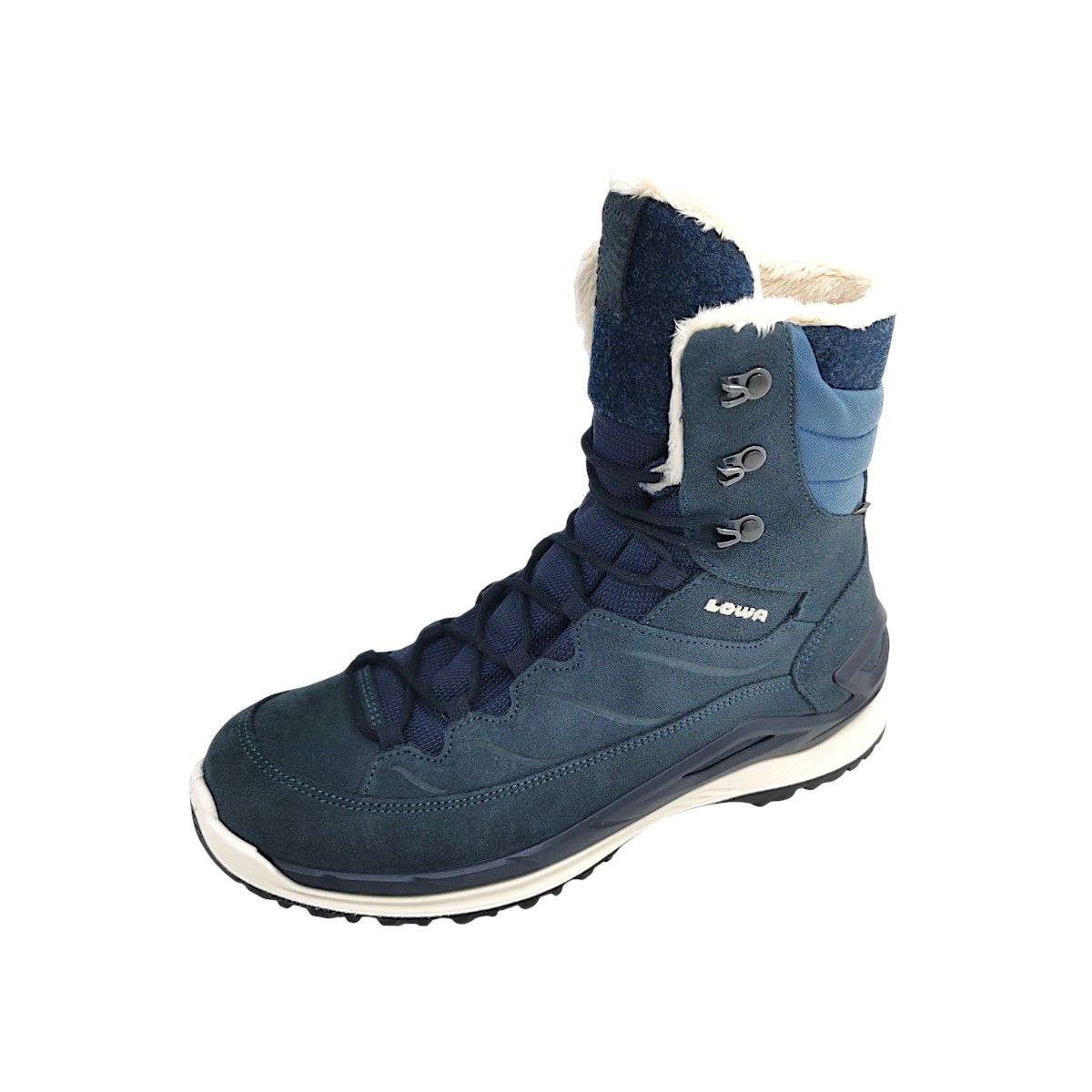 Lowa Calceta EVO GTX Ws Damenschuhe Winterstiefel Blau Freizeit (rauchblau/blau 6663, Größe 42.5 EU)