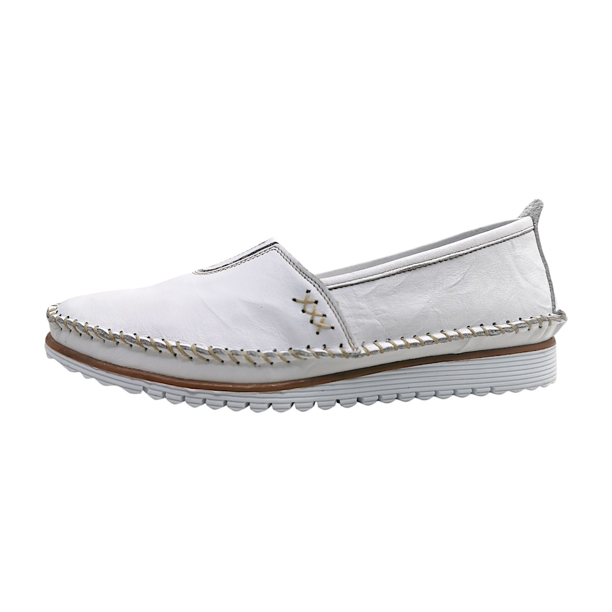 andrea conti Damenschuhe Halbschuhe Slipper Weiß Freizeit