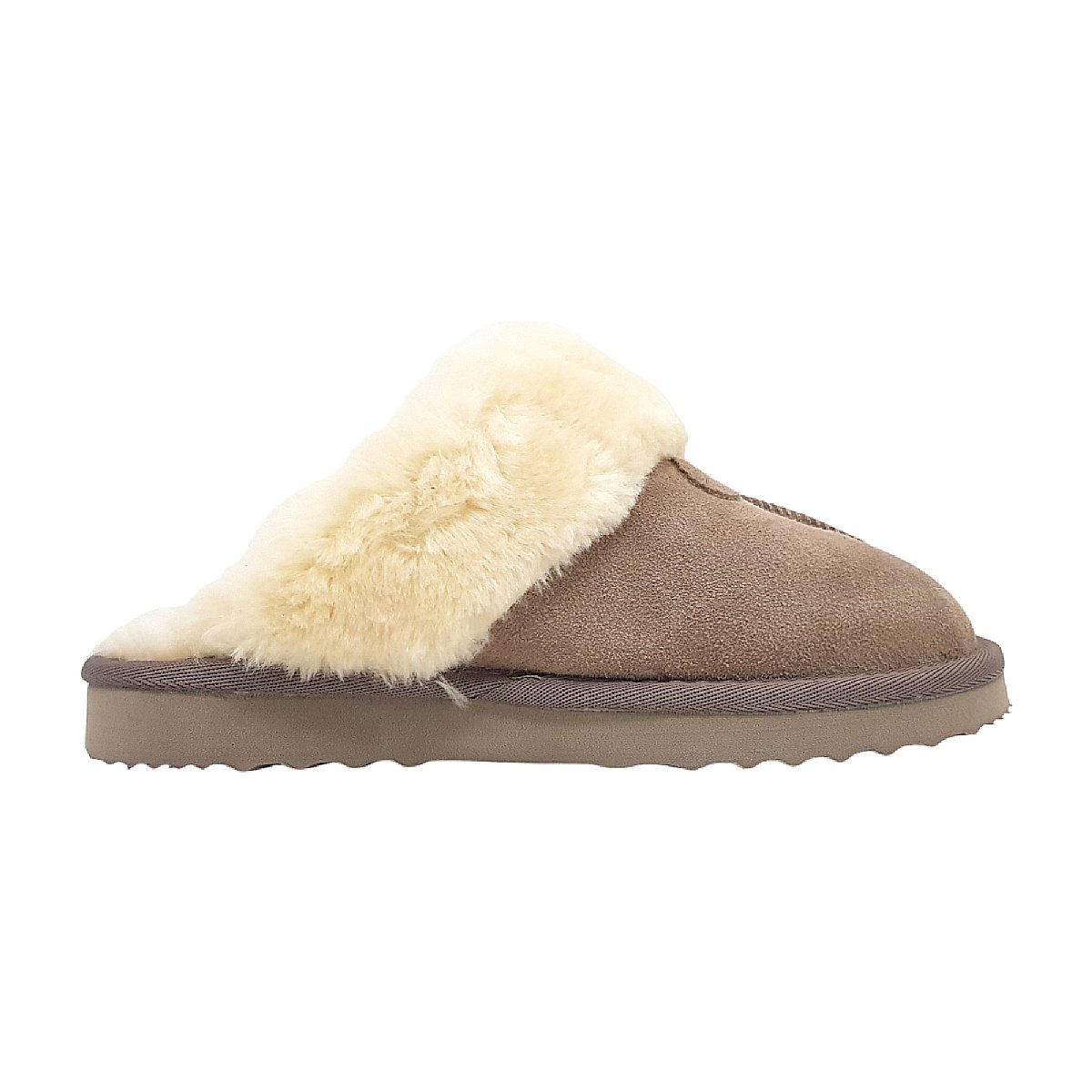 OOG Damenschuhe Hausschuhe Grau Freizeit (taupe, Gr. 1:37)