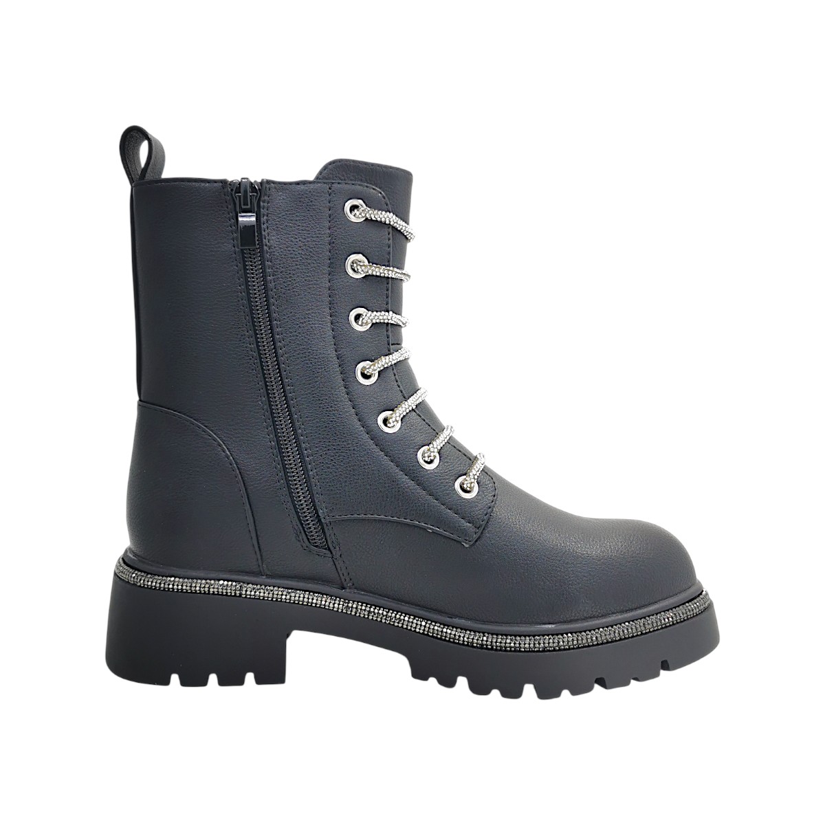 2 Go Fashion Damenschuhe Schnürstiefel Schwarz Freizeit (schwarz 981, Größe 42 EU)