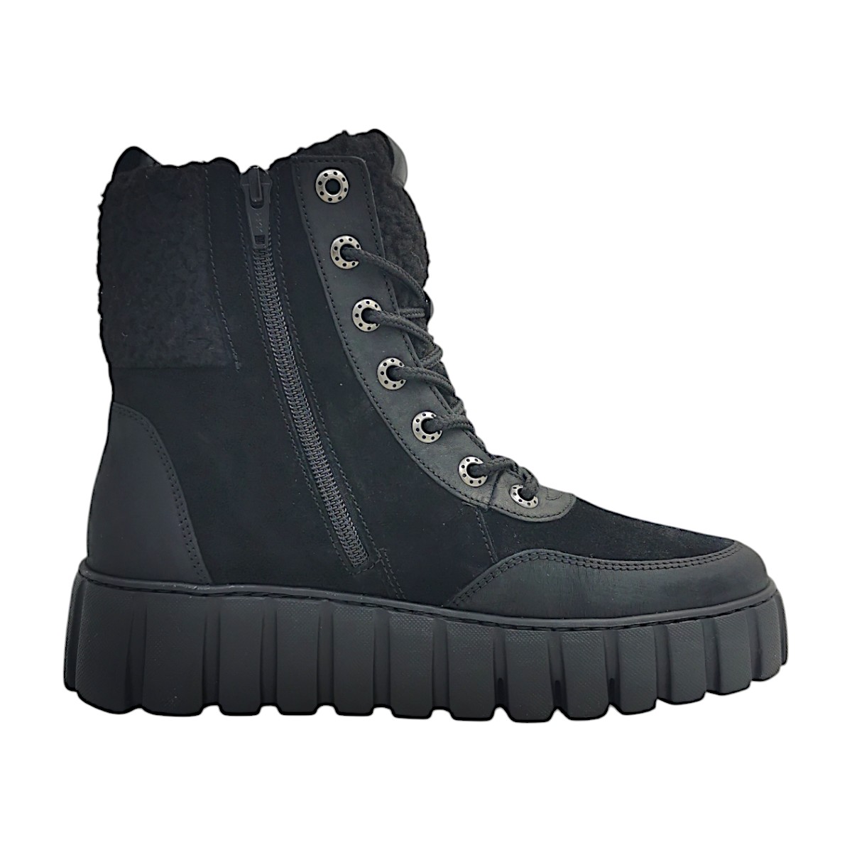 Gabor Comfort Damenschuhe Schnürstiefel Schwarz Freizeit (67 schwarz, Größe 37.5 EU)