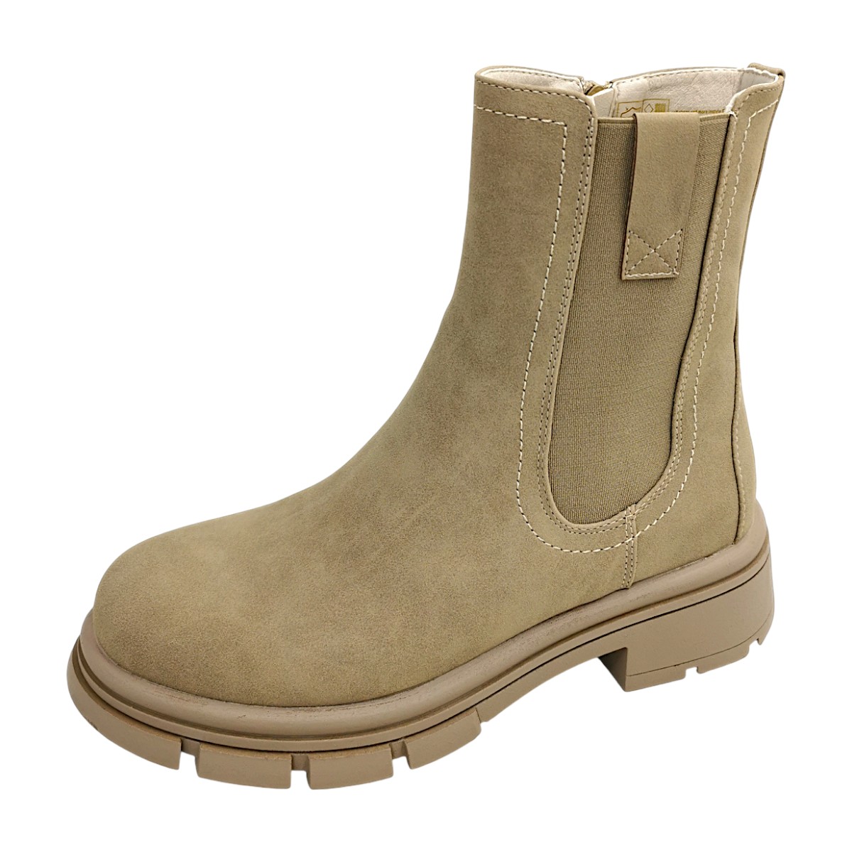 Damenschuhe Stiefel Beige Freizeit (Beige, Größe 36 EU)