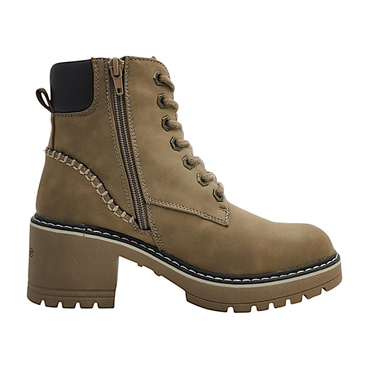 Dockers by Gerli Damenschuhe Stiefel Schnürer Braun Freizeit (taupe 430, Größe 36 EU)