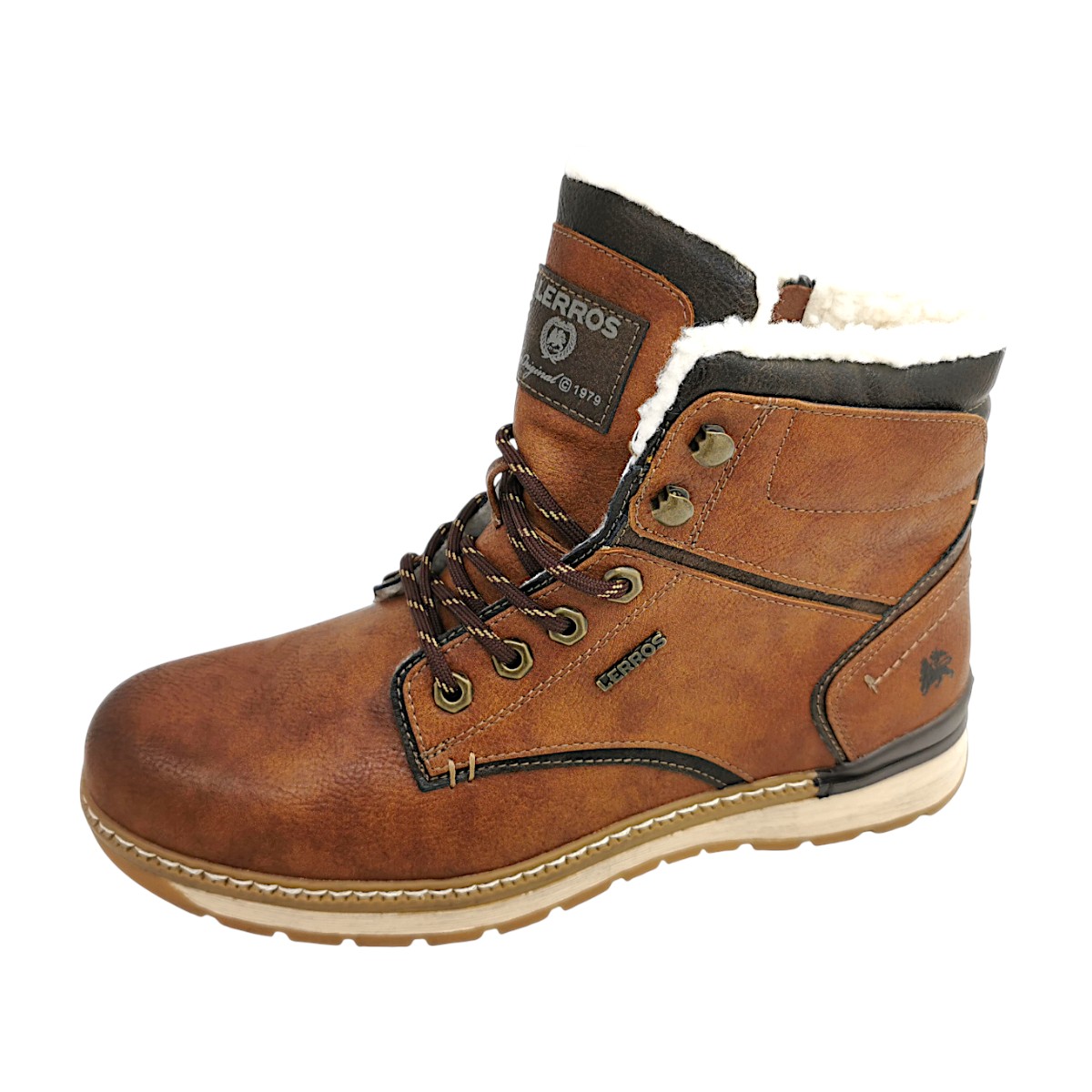 Lerros Herrenschuhe Warmfutter Schnürstiefel Braun Freizeit (cognac 307, Größe 41 EU)
