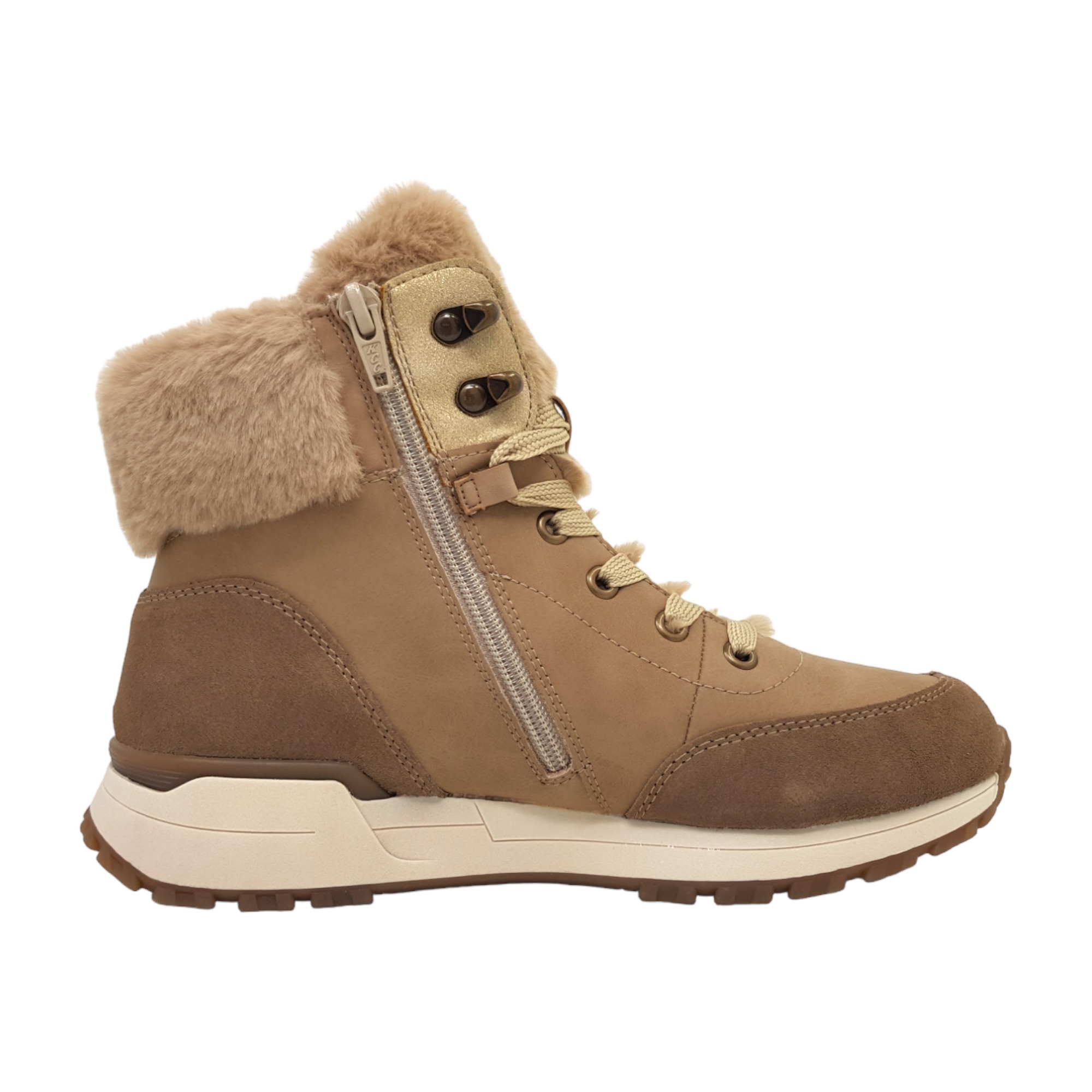 Rieker Samira Damenschuhe Stiefel Schnürer Braun Freizeit (Fango/ camel, Größe 36 EU)