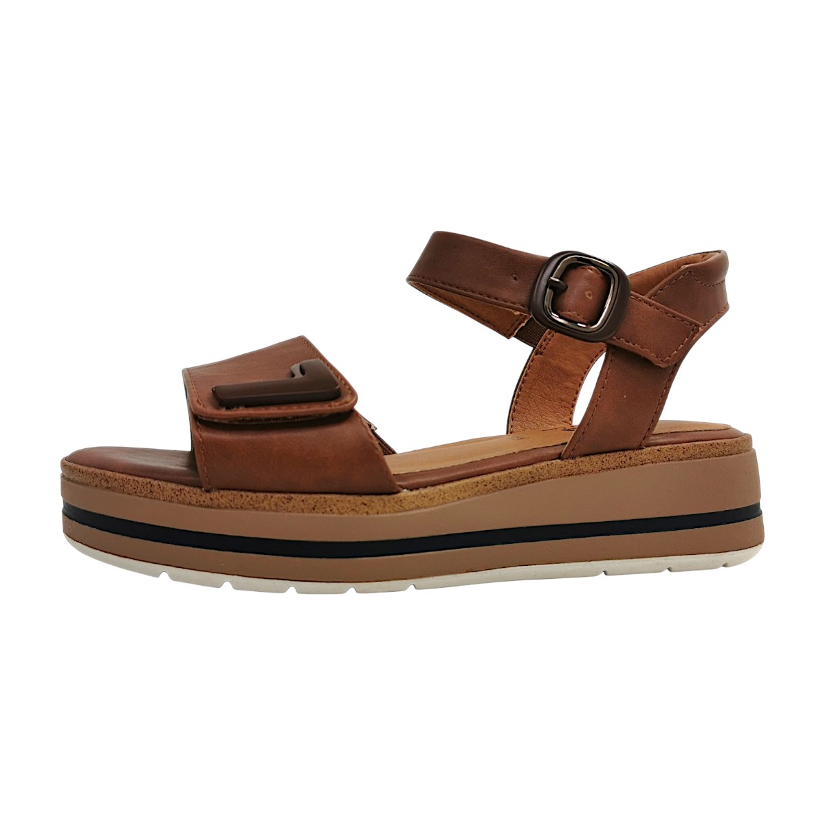 Jana Damenschuhe Sandalen Hoch Braun Freizeit